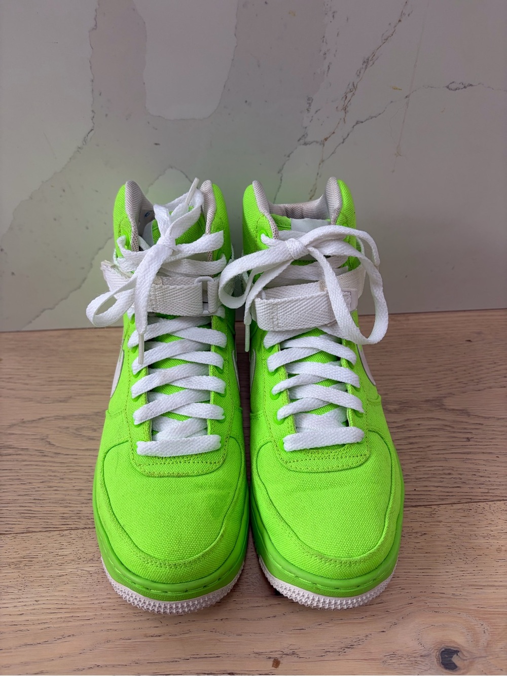 Nike Air Force 1 High Canvas “Volt” Sneakers – Women’s US 6